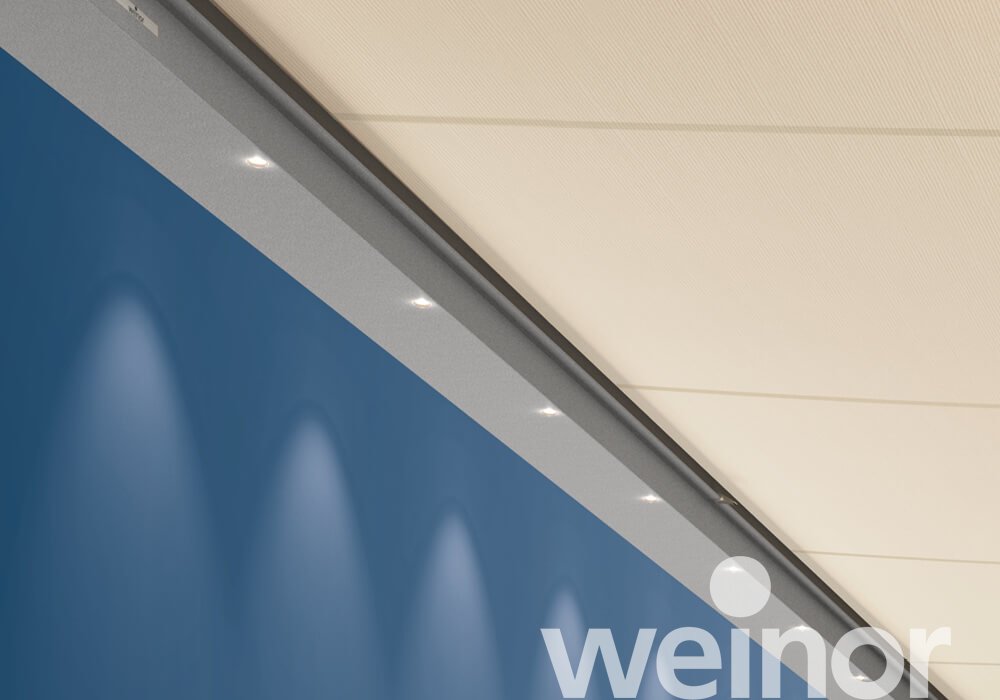 Wintergarten-Markise weinor Sottezza mit LED-Spots, Close up