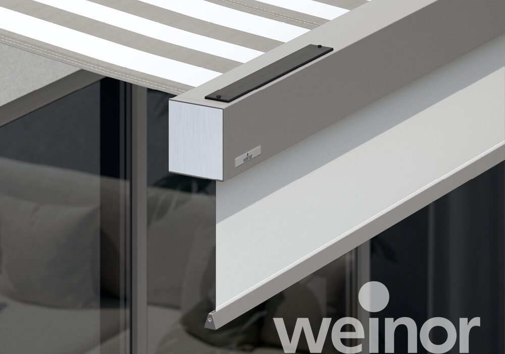 Zonneschermen weinor Smaila close-up, met Volant Plus
