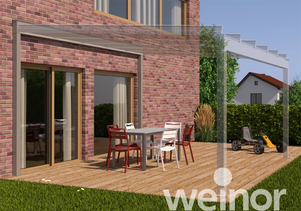 Raccord Mural Porteur et Terrazza Sempra avec des toits de terrasse en verre