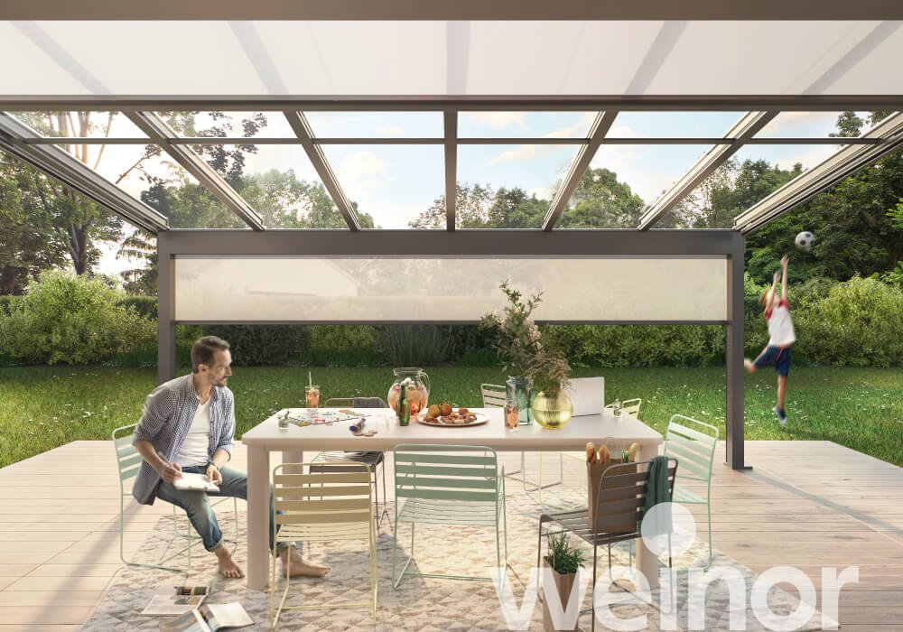Glas-Terrassendach weinor Terrazza Sempra mit VertiTex II