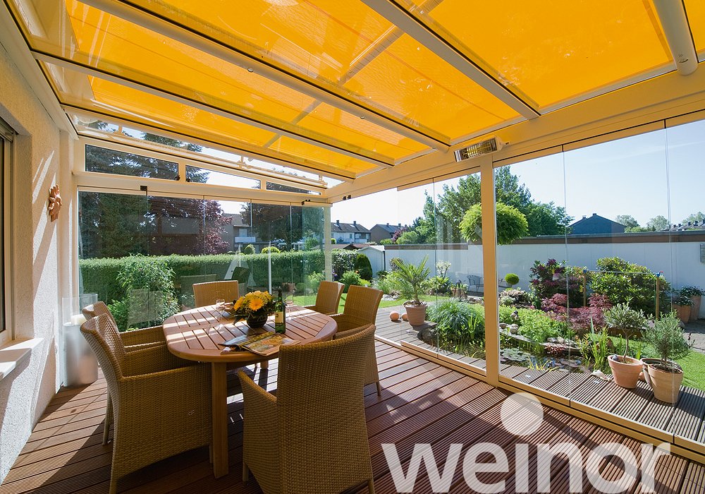 Oasis de verre® weinor Dispositif d'ombrage sur toit