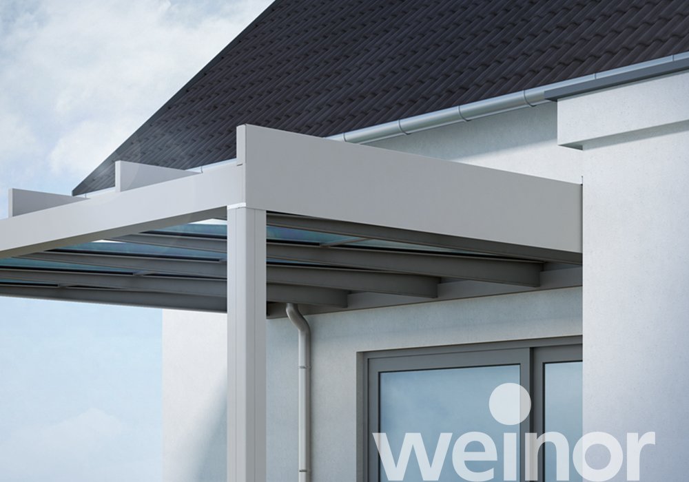 Terrasoverkapping van glas weinor Terrazza Pure Close up