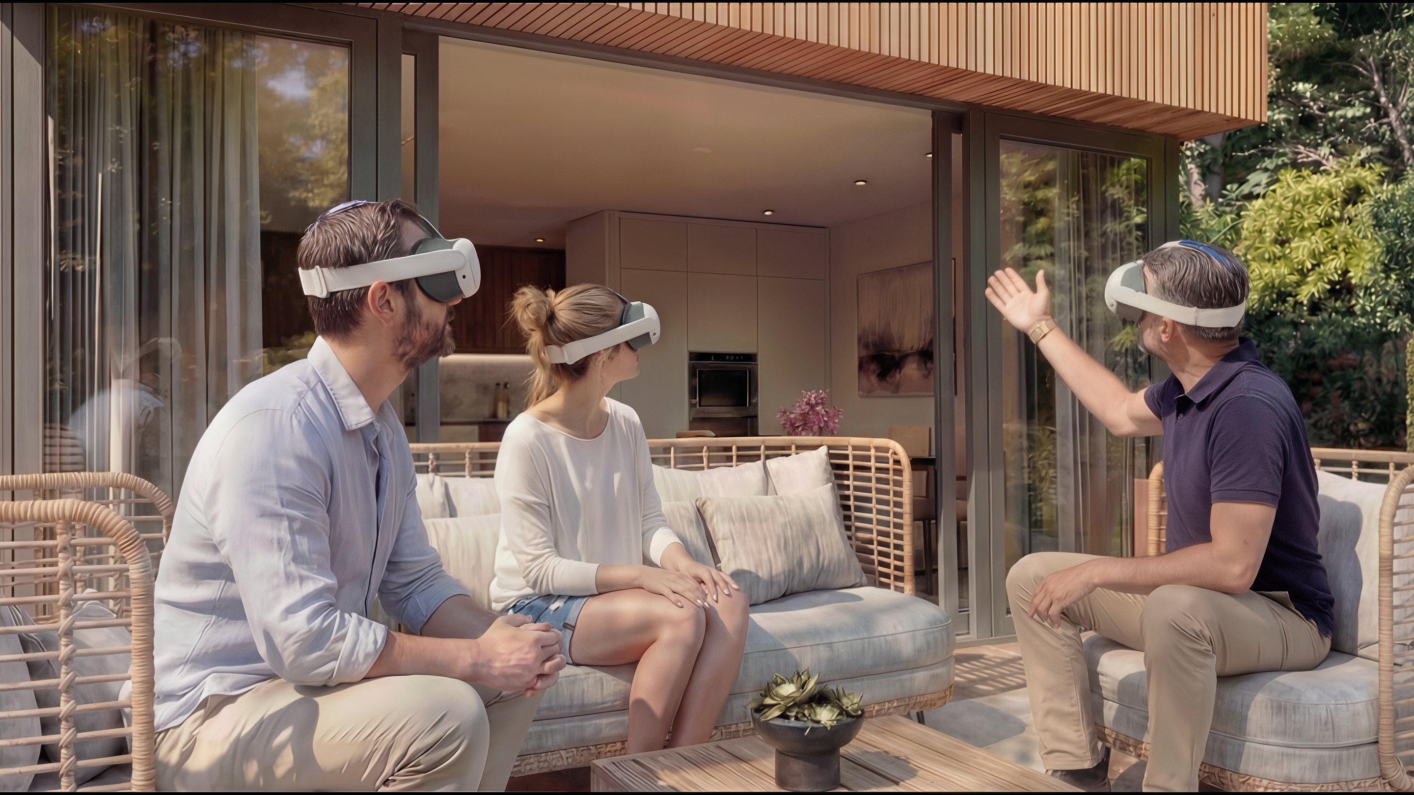 Hausbesitzer und weinor Fachpartner nutzen MR für Terrassen- und Markisenplanung