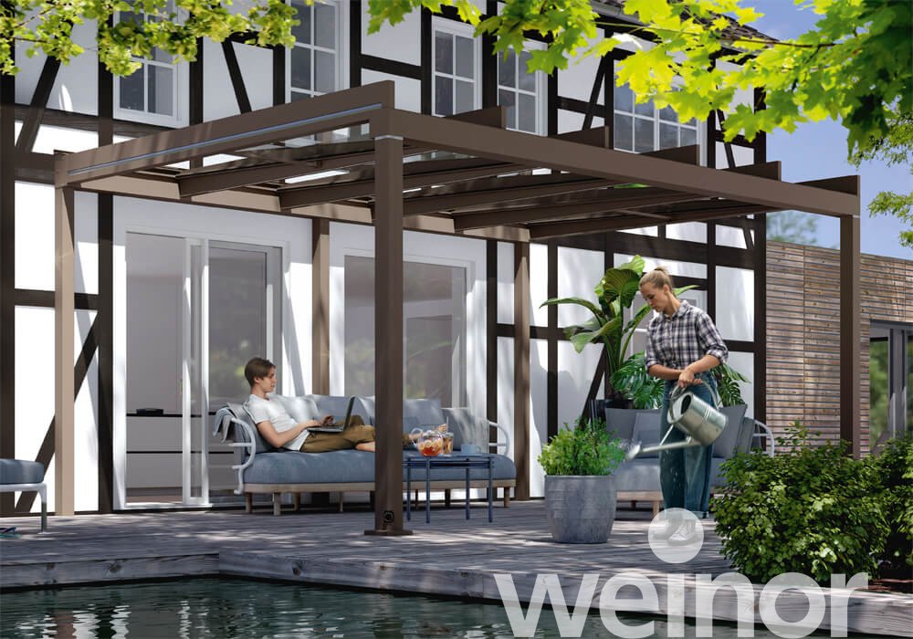 Raccord Mural Porteur et Terrazza Pure avec des toits de terrasse en verre