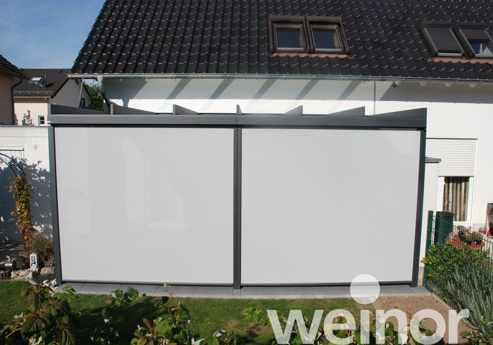 Terrasoverkapping van glas weinor Terrazza Pure met VertiTex II