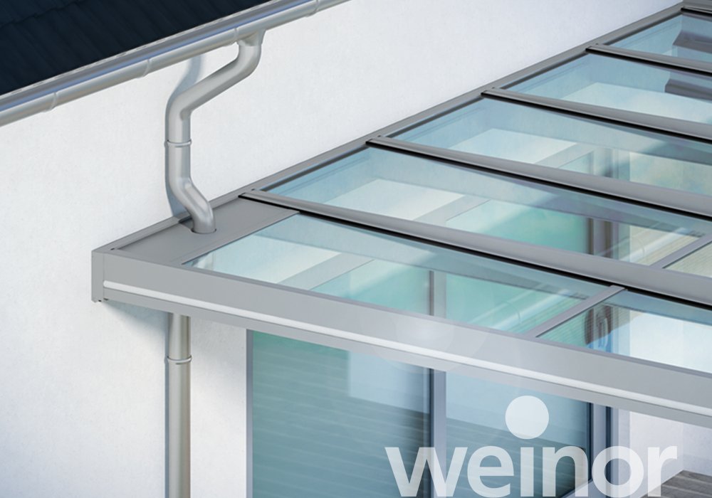 Terrasoverkapping van glas weinor Terrazza Pure Close up