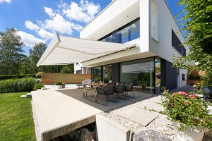 Chemnitz: weinor Kubata patio awning on architect's house