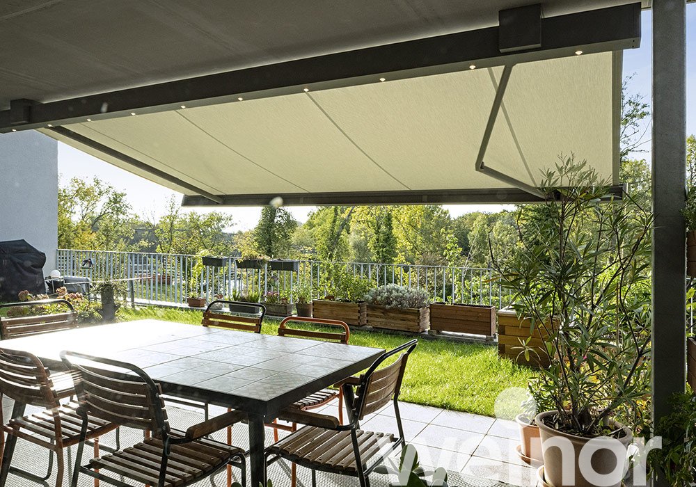 Kubische Markise auch für kleine Terrassen