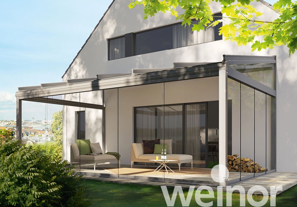 Patio roof weinor Terrazza Originale without LED light bar, with Sottezza