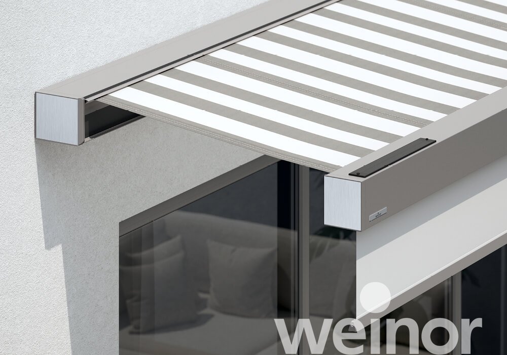 Zonneschermen weinor Smaila close-up, met Volant Plus