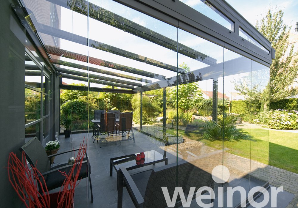 Patio roof weinor Terrazza Originale with All-glass elements