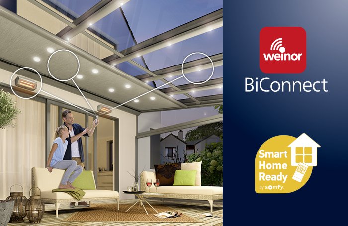 Espace extérieur avec une structure en verre, éclairage LED en haut et une ambiance de confort. Espace extérieur avec une structure en verre, éclairage LED en haut et une ambiance de confort.