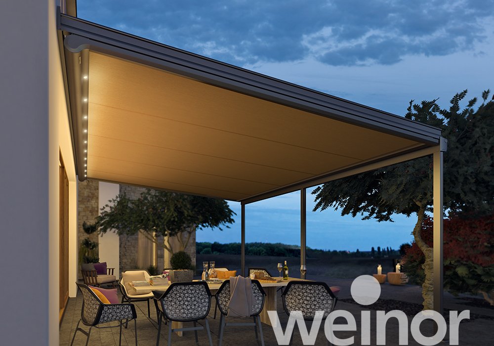 Wintergarten-Markise weinor Sottezza mit LED-Spots