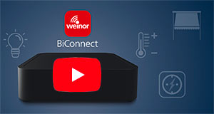 Darstellung einer BiConnect Box mit einem youtube Play Button
